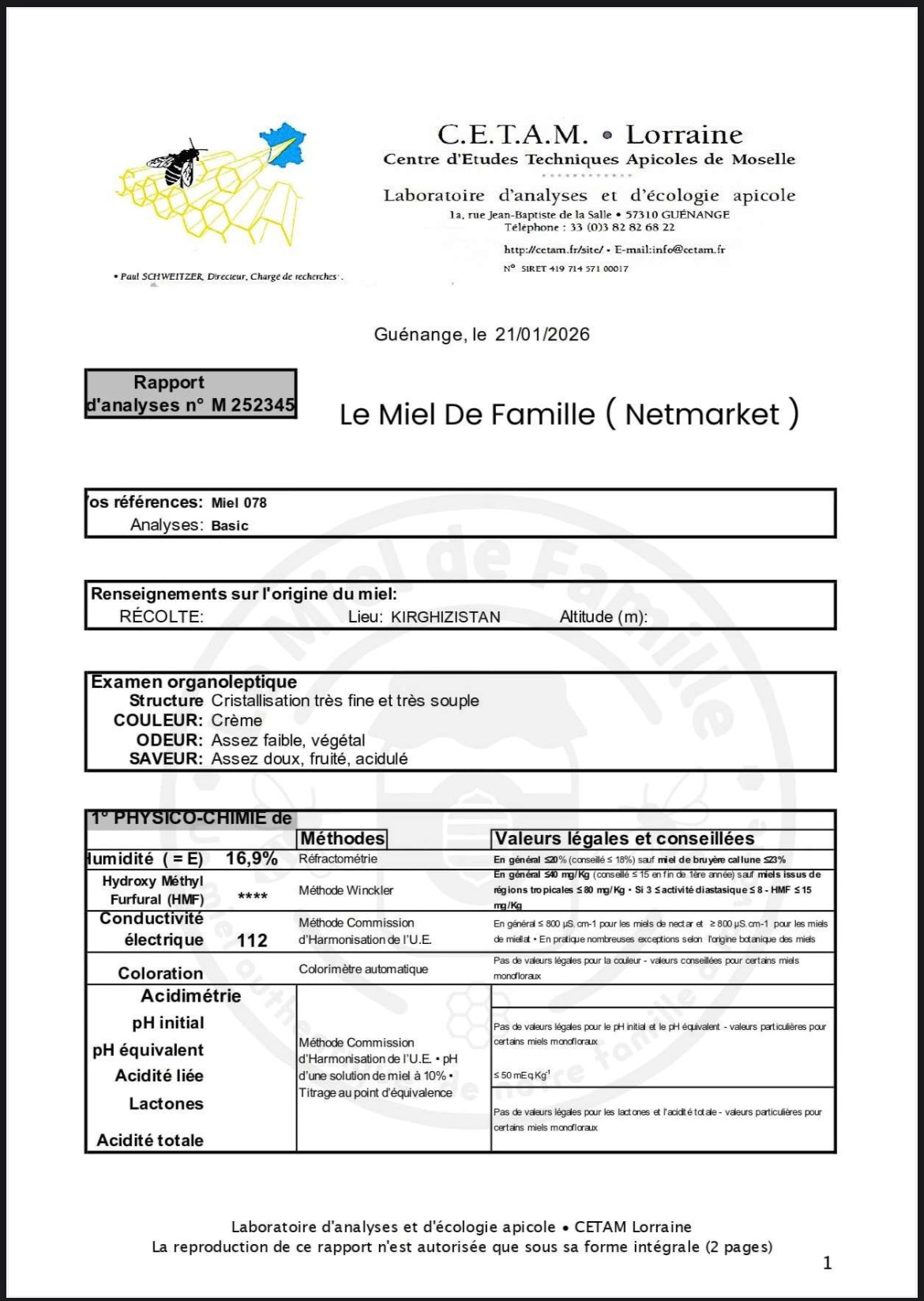 Miel blanc – Kirghizistan