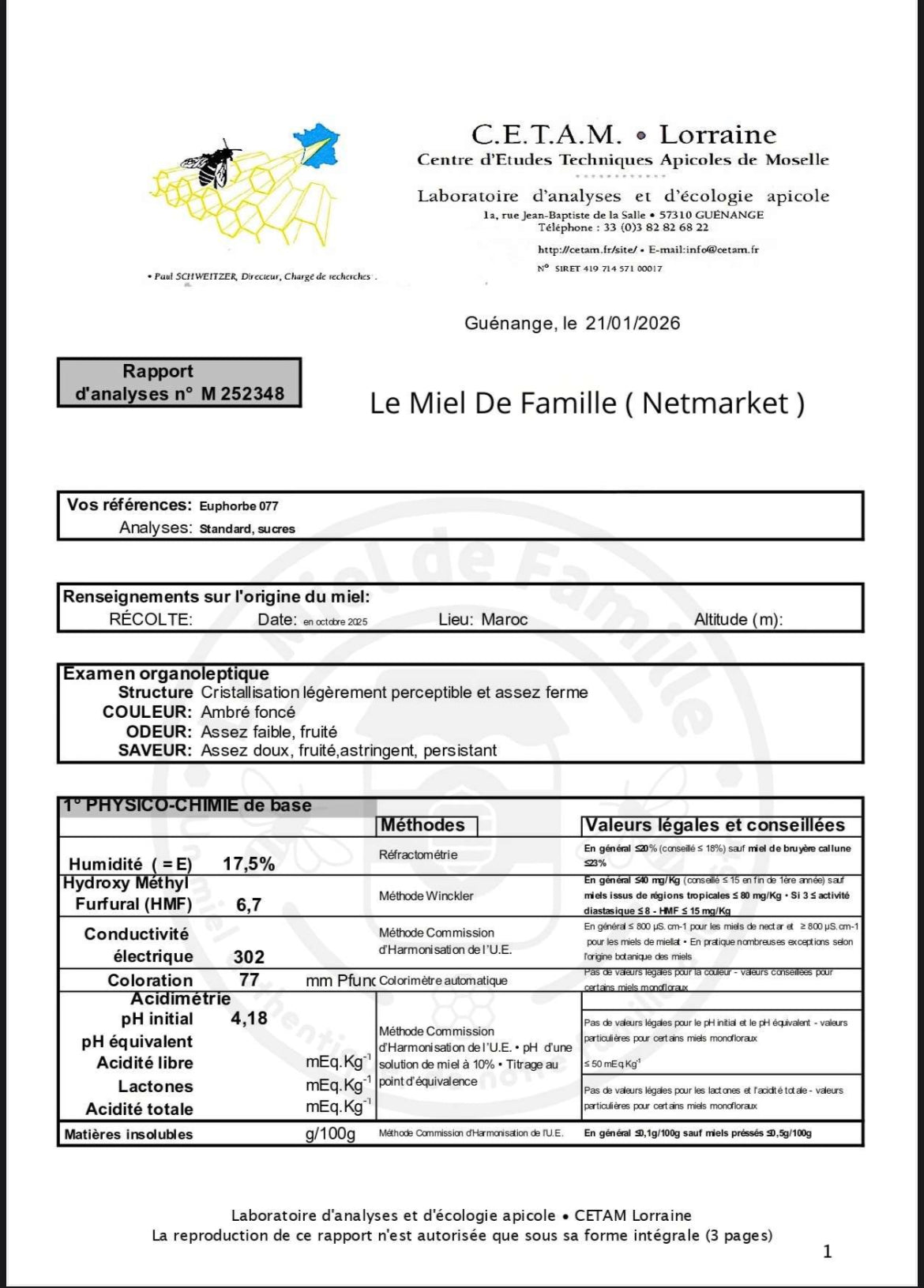 Miel d’Euphorbe – Maroc